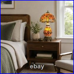 Retro Dragonfly Big Mother Glass Desk Lamp, 12''tiffany Style, Both Can Emit Light