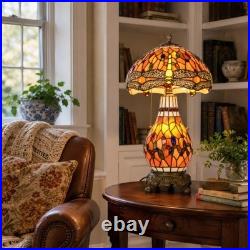 Retro Dragonfly Big Mother Glass Desk Lamp, 12''tiffany Style, Both Can Emit Light Retro Dragonfly Big Mother Glass Desk Lamp, 12''tiffany Style, Both Can Emit Light