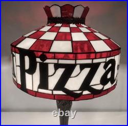Retro Pizza Hut Style Table Lamp 12 Tiffany Stained Glass Restaurant Light