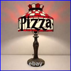 Retro Pizza Hut Style Table Lamp 12 Tiffany Stained Glass Restaurant Light