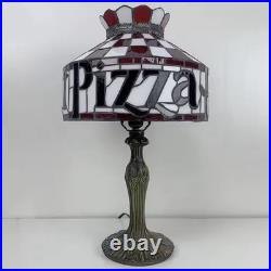 Retro Pizza Hut Style Table Lamp 12 Tiffany Stained Glass Restaurant Light