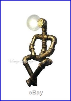 Retro Steampunk Hand Made Table Lamp Vintage Industrial Style New Stylish Light