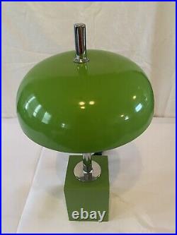 Robert Sonneman Green Table Desk Lamp Light Vintage MCM Space Age Kovacs RARE
