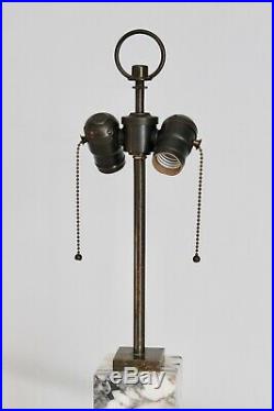 Robsjohn Gibbings Hansen Vtg Mid Century Modern Marble Brass Bronze Table Lamp