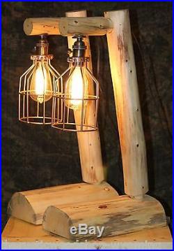 Rustic Log Lamps Lodge, Western, Vintage, Log Cabin Furniture