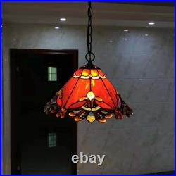 S10021 Tiffany Style Stained Glass Baroque Lampshade (13-Inch Wide Red) S10021 Tiffany Style Stained Glass Baroque Lampshade (13-Inch Wide Red)