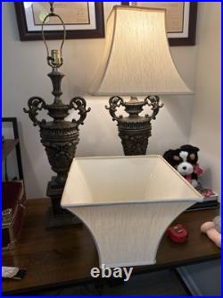 SUPERB MID CENTURY BRONZE/brass/marble URN LAMP WITH ANGELS SUPERB MID CENTURY BRONZE/brass/marble URN LAMP WITH ANGELS