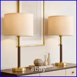 Set of 2 Vintage 22 Mid Century Modern Table Lamps for Bedroom & Living Room