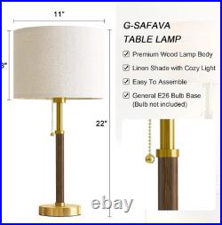Set of 2 Vintage 22 Mid Century Modern Table Lamps for Bedroom & Living Room