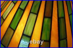Signed Antique Arts Crafts Handel Era Stain Leaded Vintage Glass Lamp, 1910