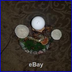 Signed Vintage Magic Mushroom Lamp Company Table Lamp Coral Burl