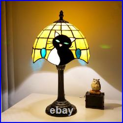 Small Tiffany Lamp Stained Glass Table Lamp Elegant Cute Retro Vintage Style Whi