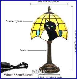 Small Tiffany Lamp Stained Glass Table Lamp Elegant Cute Retro Vintage Style Whi