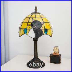 Small Tiffany Lamp Stained Glass Table Lamp Elegant Cute Retro Vintage Style Whi
