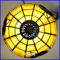 Small Tiffany Lamp Stained Glass Table Lamp Elegant Cute Retro Vintage Style Whi