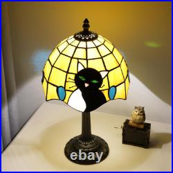 Small Tiffany Lamp Stained Glass Table Lamp Elegant Cute Retro Vintage Style Whi