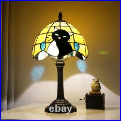 Small Tiffany Lamp Stained Glass Table Lamp Elegant Cute Retro Vintage Style Whi