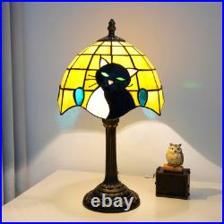 Small Tiffany Lamp Stained Glass Table Lamp Elegant Cute Retro Vintage Style Whi