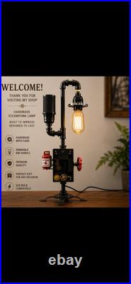 Steampunk Table lamp-IndustrialRustic Farmhouse-BedsideDeskEdison Light-Gify/Him Steampunk Table lamp-IndustrialRustic Farmhouse-BedsideDeskEdison Light-Gify/Him