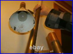 Stiffel Mid Century Modern Design Floor Pole Lamp Teak Brass mcm vintage