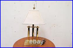 Stiffel Vintage Heavy Brass 3 Pillar Table Lamp Or Desk Lamp