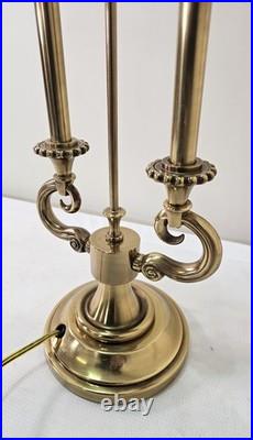 Stiffel Vintage Polished Brass Table Lamp Twin Bulb Sockets Pull Chain Ornate Stiffel Vintage Polished Brass Table Lamp Twin Bulb Sockets Pull Chain Ornate