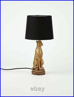 Stunning Bronze Leopard Shaped Table Lamp H 44.5cm x W 26cm x D 26cm