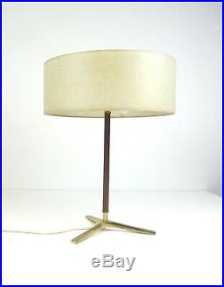 Stunning MID Century Modern 60s Teak & Brass Vintage Table Lamp 1960