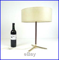 Stunning MID Century Modern 60s Teak & Brass Vintage Table Lamp 1960