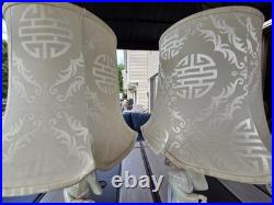 Stunning Vintage Asian Geisha Figurine Table Lamps Matching Pair 26 Tall
