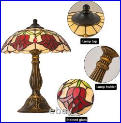 Stunning Vintage Tiffany Style Table Lamp with Stained Glass Shade