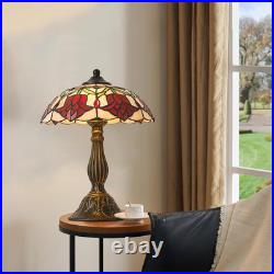 Stunning Vintage Tiffany Style Table Lamp with Stained Glass Shade