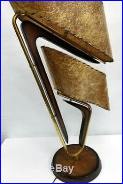 Superb Vintage Rare 1950s ATOMIC Mcm BOOMERANG Z Majestic Retro TABLE Lamp