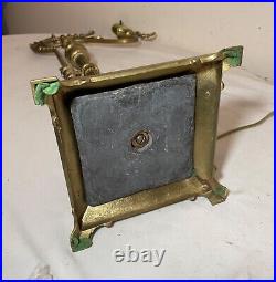 TALL rare vintage ornate victorian style solid heavy brass electric table lamp