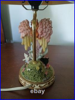 Table Lamp Angel When Turned On The Angels Appear On The Shade Vintage (R)