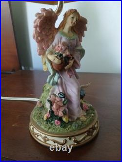 Table Lamp Angel When Turned On The Angels Appear On The Shade Vintage (R)