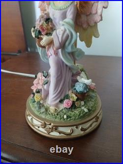 Table Lamp Angel When Turned On The Angels Appear On The Shade Vintage (R)