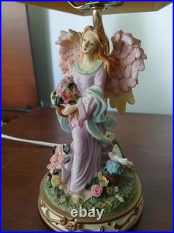 Table Lamp Angel When Turned On The Angels Appear On The Shade Vintage (R)