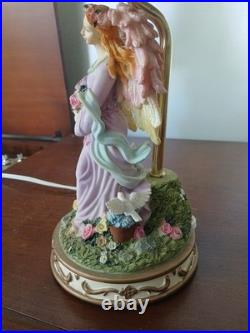 Table Lamp Angel When Turned On The Angels Appear On The Shade Vintage (R)