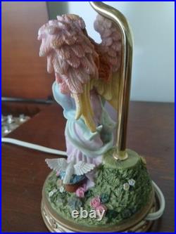 Table Lamp Angel When Turned On The Angels Appear On The Shade Vintage (R)