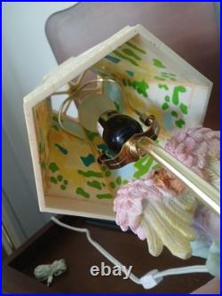Table Lamp Angel When Turned On The Angels Appear On The Shade Vintage (R)
