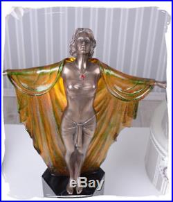 Table Lamp Art Deco female figure Femme Fatale Vintage lamp
