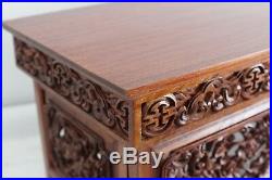 Table Oriental Folding Coffee Lamp Bed Table Carved Vintage We Can Deliver