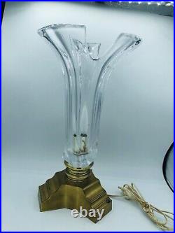 Tall Art Deco Torch Boudoir Vintage Table Lamp Glass Mid Century Modern 16