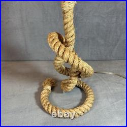 Tarogo Nautical Rope Table Lamp Mermaid Ocean 22 Inches Tall Whimsical Sea VTG