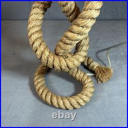 Tarogo Nautical Rope Table Lamp Mermaid Ocean 22 Inches Tall Whimsical Sea VTG