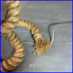 Tarogo Nautical Rope Table Lamp Mermaid Ocean 22 Inches Tall Whimsical Sea VTG Tarogo Nautical Rope Table Lamp Mermaid Ocean 22 Inches Tall Whimsical Sea VTG