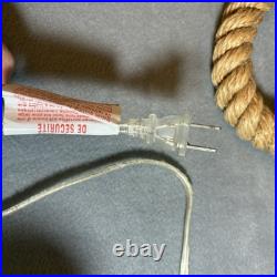 Tarogo Nautical Rope Table Lamp Mermaid Ocean 22 Inches Tall Whimsical Sea VTG Tarogo Nautical Rope Table Lamp Mermaid Ocean 22 Inches Tall Whimsical Sea VTG