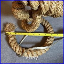 Tarogo Nautical Rope Table Lamp Mermaid Ocean 22 Inches Tall Whimsical Sea VTG