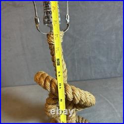 Tarogo Nautical Rope Table Lamp Mermaid Ocean 22 Inches Tall Whimsical Sea VTG Tarogo Nautical Rope Table Lamp Mermaid Ocean 22 Inches Tall Whimsical Sea VTG